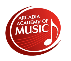 Arcadia Music: imagen vibrante con guitarra acústica, notas y estilo indie