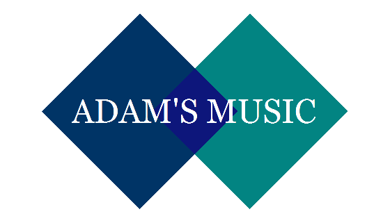 Imagen de Adam’s Music: portada con notas, instrumentos y estilo contemporáneo