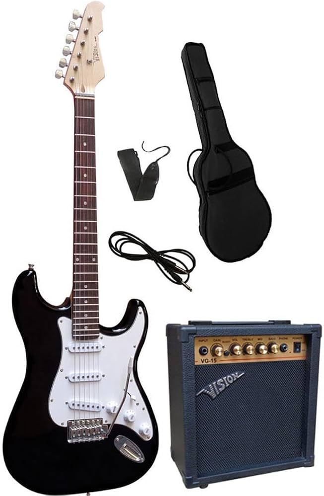 Guitarra Vision eléctrica: Diseño innovador y sonido potente – Imagen de alta calidad
