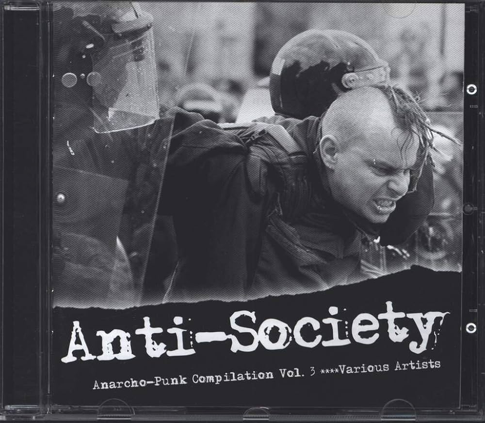 Portada de Anti Society Music: Arte visual impactante con estilo alternativo y rebelde
