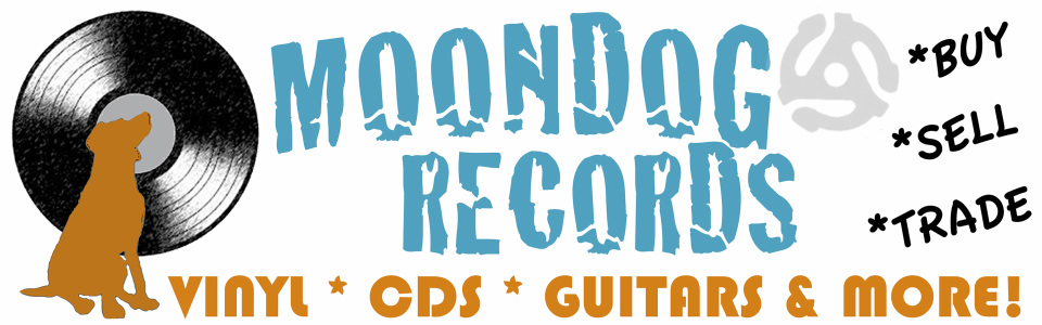 Moondog Records: Logo oficial y arte de la discográfica indie de música electrónica